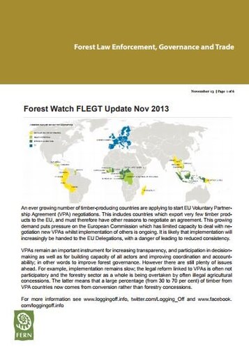 FLEGT VPA Update November 2013
