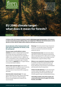 EU 2040 climate target - what does it mean for forests?