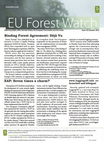 Forestwatch Issue 153 and FLEGT Update