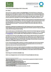 Letter to agriculture ministers for European Council meeting on FLEGT