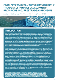 From CETA to JEEPA - THE VARIATIONS IN THE "TRADE & SUSTAINABLE DEVELOPMENT" provisions in EU Free Trade Agreements