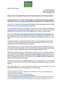 Climate and the Sámi people threatened as Finland attempts to hide its forest emissions