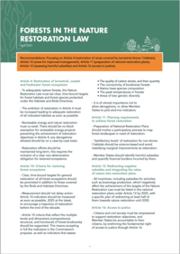 Forests in the Nature Restoration Law