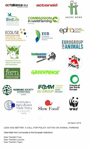 Civil society open letter: a call for policy action on animal farming