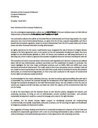 NGOs call on MEPs to vote in favour of the own initiative report on Palm Oil and Deforestation of Rainforests