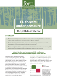 EU forests under pressure: The path to resilience