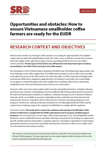 Opportunities and obstacles: How to ensure Vietnamese smallholder coffee farmers are ready for the EUDR