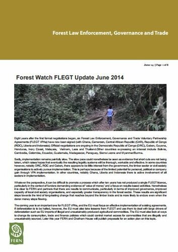 Forest Watch FLEGT VPA Update June 2014