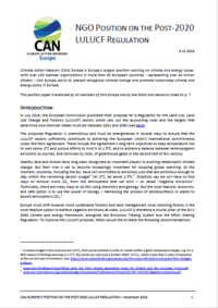 NGO position on the post-2020 LULUCF Regulation