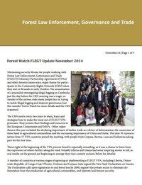Forest Watch FLEGT VPA Update November 2014