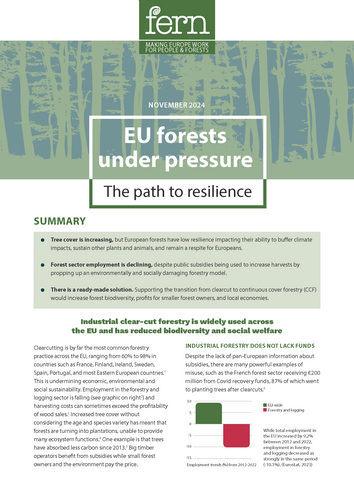 EU forests under pressure: The path to resilience