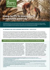 Using tariffs to incentivise sustainable palm oil