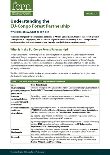 Understanding the EU-Congo Forest Partnership