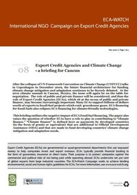 Export Credit Agencies and Climate Change: a briefing for Cancun
