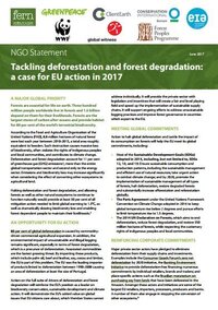 Tackling deforestation and forest degradation: a case for EU action