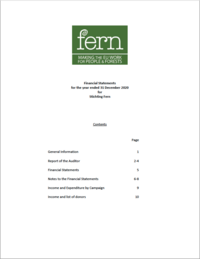 Financial Statements for the year ended 31 December 2020