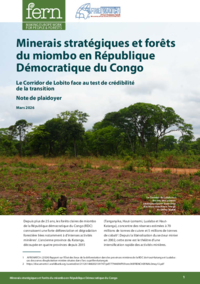 Minerais stratégiques et forêts du miombo en République Démocratique du Congo