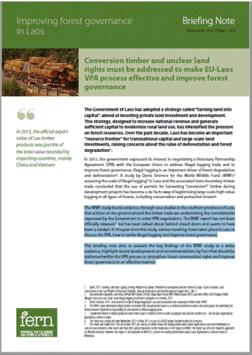Improving forest governance in Laos