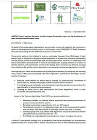 Civil society letter - AGRIFISH Council meeting discussion on plant proteins in the EU