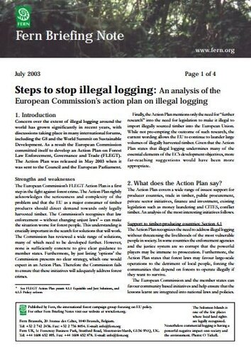 Steps to stop illegal logging