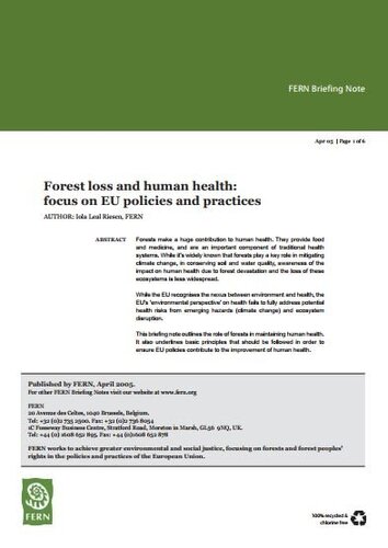 Forest Loss and Human Health