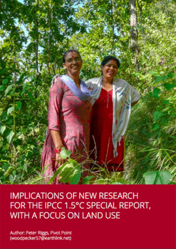 Implications of new research for the IPCC 1.5°C special report, with a focus on land use