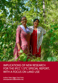 Implications of new research for the IPCC 1.5°C special report, with a focus on land use