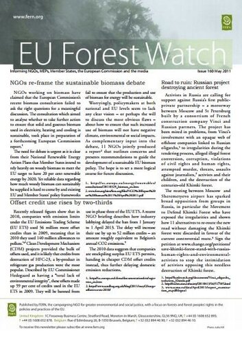 Forestwatch Issue 160 and FLEGT Update