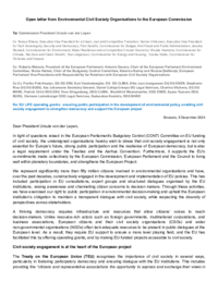 Civil society letter on LIFE