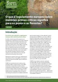 O que o regulamento europeu sobre matérias-primas críticas significa para os povos e as florestas?
