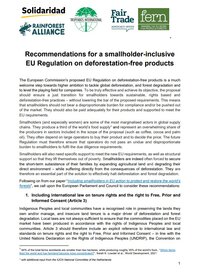 Rights-based NGOs urge the EU to ensure a smallholder-inclusive Regulation on deforestation-free products
