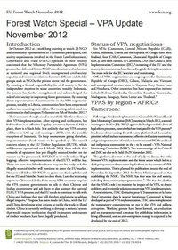 FLEGT VPA Update November 2012