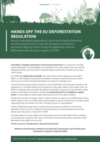 Hands off the EU Deforestation Regulation