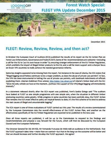 Forest Watch special - VPA update December 2015
