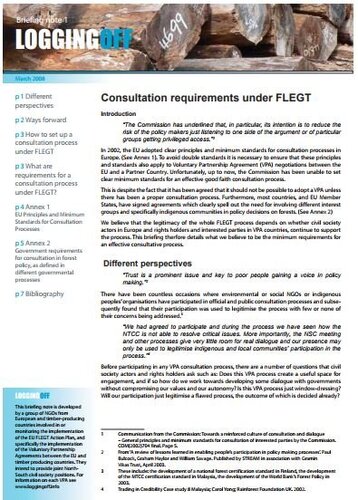 Consultation requirements under FLEGT