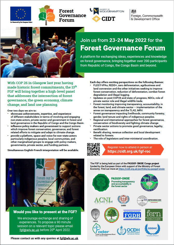 Forum sur la Gouvernance Forestière - Mai 2022