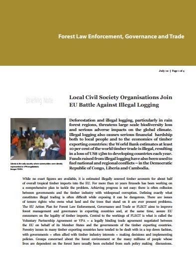 Les organisations locales de la société civile se joignent à la lutte de l’UE contre l’abattage illégal